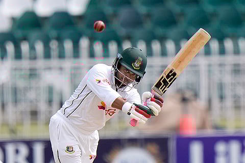 Pakistan vs Bangladesh 2nd Test Day 5: Bangladesh's Zakir Hasan plays a shot against Pakistan